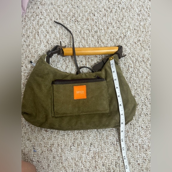 Latico Olive Green Suede hand bag - Picture 7 of 7